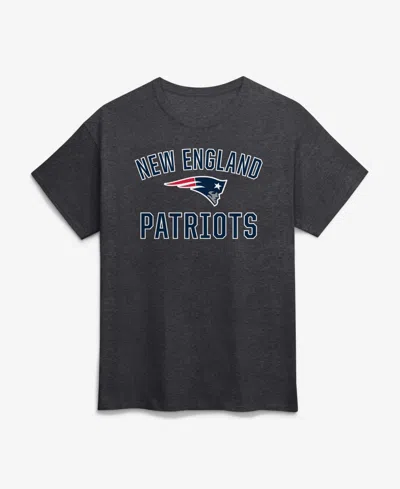 Logo Athletic Men's New England Patriots Arch Victory Graphic Crew Neck T-shirt In Charcoal