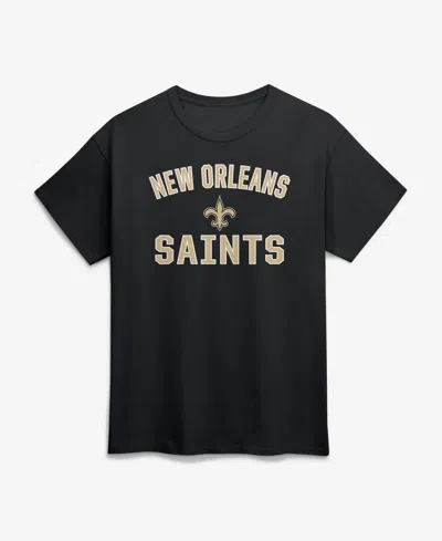 Logo Athletic Men's New Orleans Saints Arch Victory Crewneck T-shirt In Black