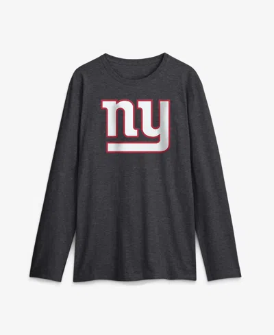 Logo Athletic Men's New York Giants Long Sleeve Crewneck T-shirt In Gray