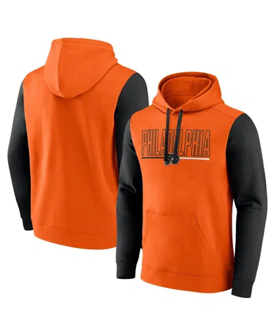 Logo Athletic Men's Orange Philadelphia Flyers Deliver Fleece Pullover Hoodie In Multi