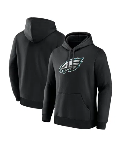 Logo Athletic Men's Philadelphia Eagles Primary Logo Pullover Cotton-blend Hoodie In Black