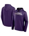 Logo Athletic Men's Purple Baltimore Ravens Head Start Pullover Hoodie In Blue