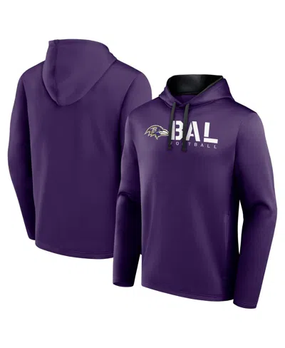 Logo Athletic Men's Purple Baltimore Ravens Head Start Pullover Hoodie In Blue