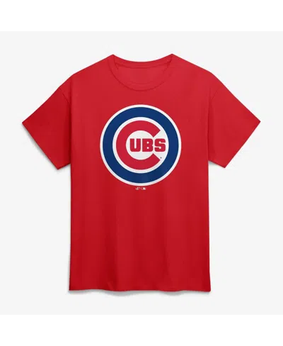 Logo Athletic Red Chicago Cubs Official Logo T-shirt