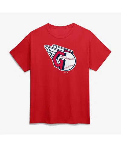 Logo Athletic Men's Red Cleveland Guardians Logo T-shirt