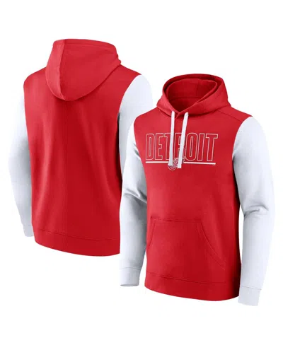 Logo Athletic Men's Red Detroit Red Wings Deliver Fleece Pullover Hoodie