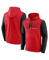 Logo Athletic Men's Red Houston Rockets Outline Colorblock Pullover Hoodie In Red