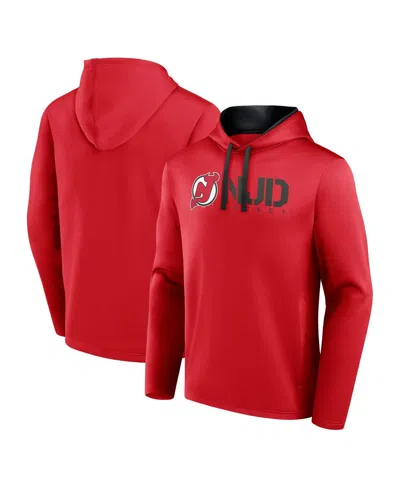 Logo Athletic Men's Red New Jersey Devils Head Start Pullover Hoodie