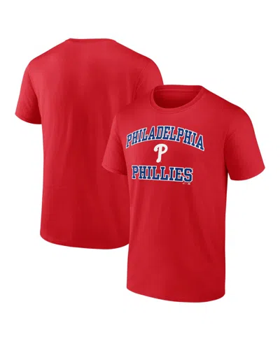 Logo Athletic Men's Red Philadelphia Phillies Heart And Soul T-shirt
