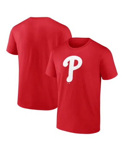 Logo Athletic Men's Red Philadelphia Phillies Logo T-shirt