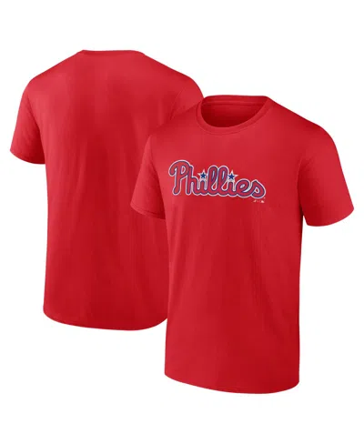 Logo Athletic Men's Red Philadelphia Phillies Wordmark T-shirt