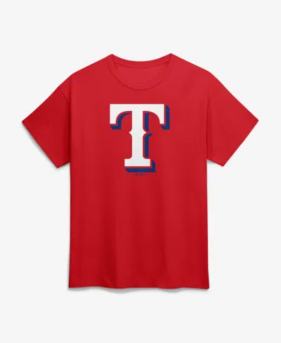 Logo Athletic Men's Red Texas Rangers Logo T-shirt