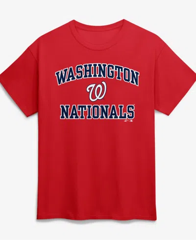 Logo Athletic Men's Red Washington Nationals Heart And Soul T-shirt