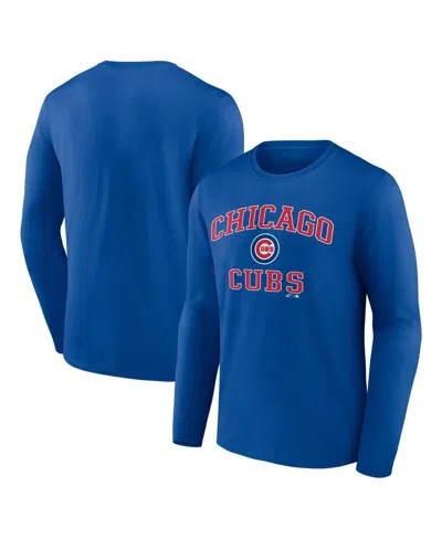 Logo Athletic Men's Royal Chicago Cubs Heart Soul Long Sleeve T-shirt In Blue