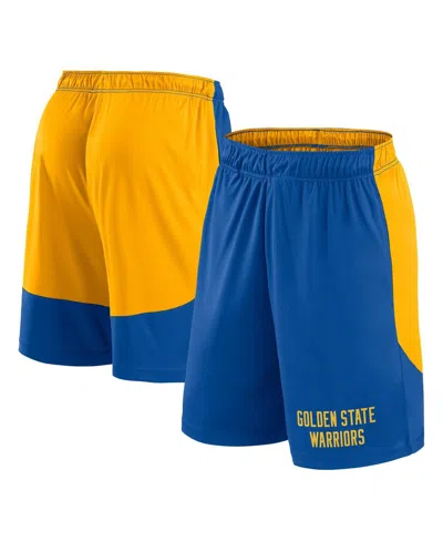 Logo Athletic Men's Royal Golden State Warriors Launch Performance Shorts In Multi