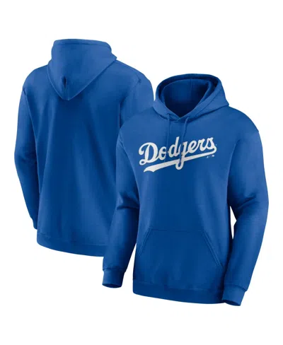 Logo Athletic Royal Los Angeles Dodgers Wordmark Hoodie In Blue