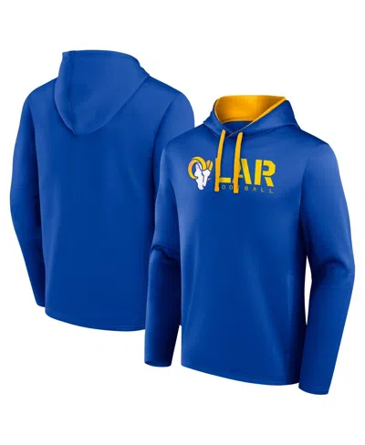 Logo Athletic Men's Royal Los Angeles Rams Head Start Pullover Hoodie In Blue