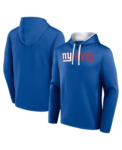 Logo Athletic Men's Royal New York Giants Head Start Pullover Hoodie In Blue