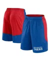 Logo Athletic Men's Royal/red Philadelphia 76ers Launch Performance Shorts In Red