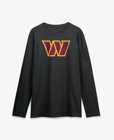 Logo Athletic Men's Washington Commanders Primary Logo Long-sleeve Crewneck Classic-fit T-shirt In Black