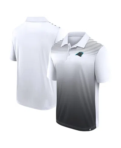 Logo Athletic Men's White/black Carolina Panthers Sandlot Game Polo Shirt