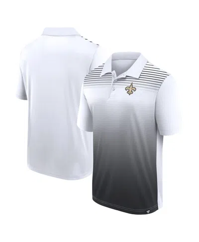 Logo Athletic Men's White/black New Orleans Saints Sandlot Game Polo Shirt