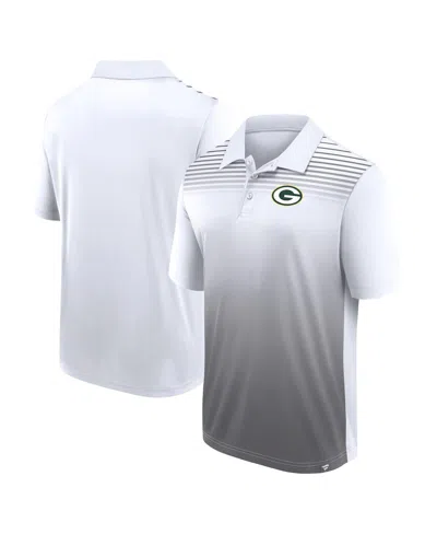 Logo Athletic Men's White/gray Green Bay Packers Sandlot Game Polo Shirt