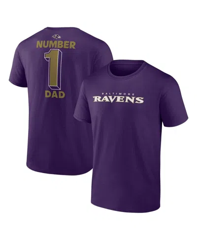 Logo Athletic Men'sâ Royal Buffalo Bills 1 Dad Jersey T-shirt In Purple