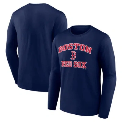 Logo Athletic Men's Navy Boston Red Sox Heart Soul Long Sleeve T-shirt In Blue