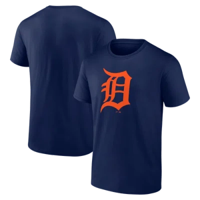 Logo Athletic Navy Detroit Tigers Official Logo T-shirt In Blue