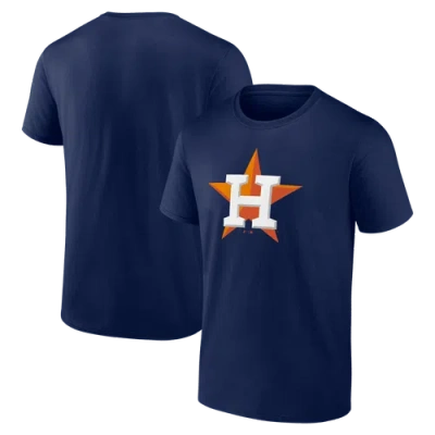 Logo Athletic Navy Houston Astros Official Logo T-shirt In Blue