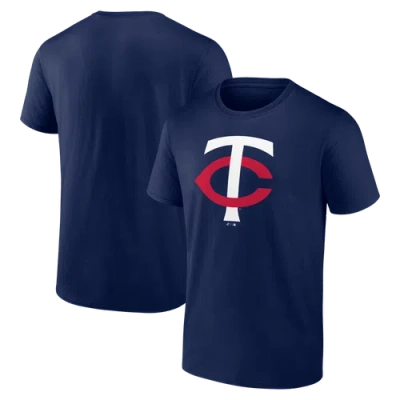 Logo Athletic Navy Minnesota Twins Official Logo T-shirt In Blue