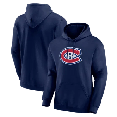 Logo Athletic Navy Montreal Canadiens Essential Hoodie In Blue