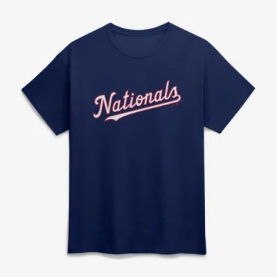 Logo Athletic Navy Washington Nationals Wordmark T-shirt In Blue