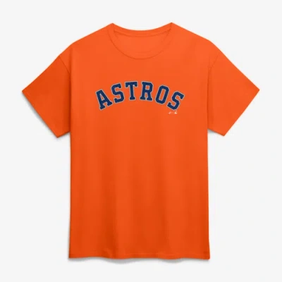 Logo Athletic Orange Houston Astros Wordmark T-shirt