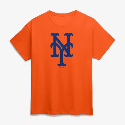 Logo Athletic Orange New York Mets Official Logo T-shirt