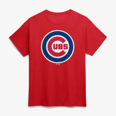 Logo Athletic Red Chicago Cubs Official Logo T-shirt