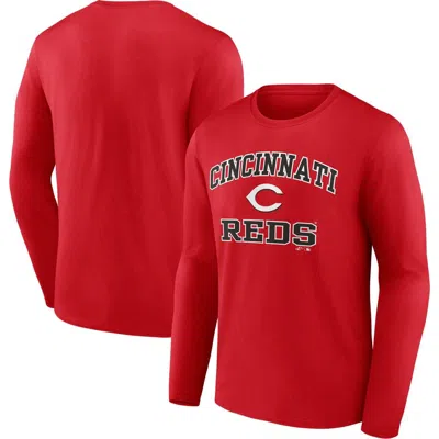 Logo Athletic Red Cincinnati Reds Heart & Soul Long Sleeve T-shirt