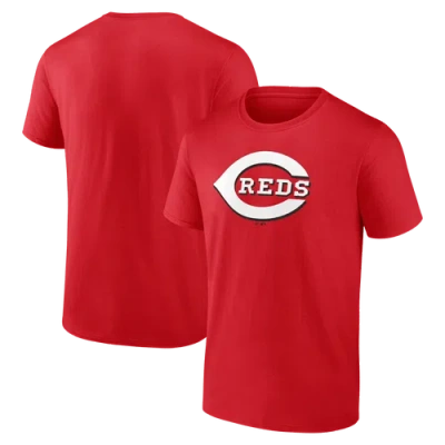 Logo Athletic Red Cincinnati Reds Official Logo T-shirt