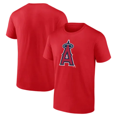 Logo Athletic Red Los Angeles Angels Official Logo T-shirt