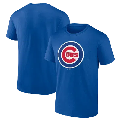 Logo Athletic Royal Chicago Cubs Official Logo T-shirt In Blue