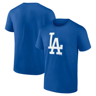 Logo Athletic Royal Los Angeles Dodgers Official Logo T-shirt In Blue