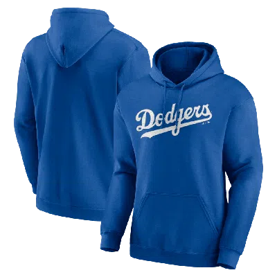 Logo Athletic Royal Los Angeles Dodgers Wordmark Hoodie In Blue
