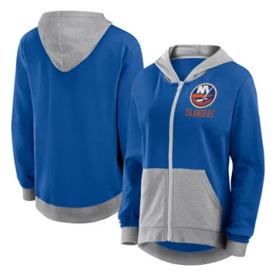 Logo Athletic Royal New York Islanders Hit It French Terry Full-zip Hoodie