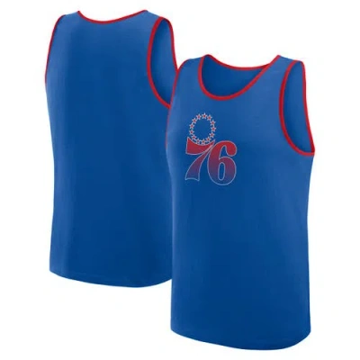 Logo Athletic Royal Philadelphia 76ers Unmatched Success Tank Top In Blue