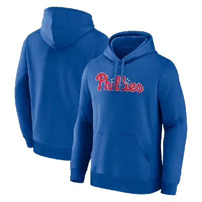 Logo Athletic Royal Philadelphia Phillies Wordmark Hoodie In Blue