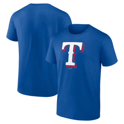 Logo Athletic Royal Texas Rangers Official Logo T-shirt In Blue