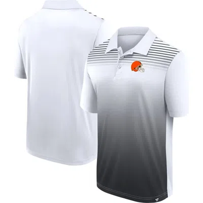 Logo Athletic White Cleveland Browns Sandlot Game Polo In Multi