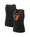 Logo Athletic Women's Black Baltimore Orioles Stellar Win V-neck Tank Top In Black
