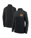 Logo Athletic Women's Black Cincinnati Bengals Velocity Quarter-zip Jacket In Black
